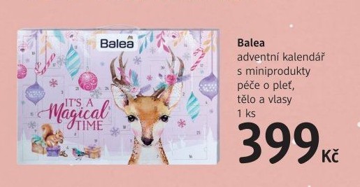 Adventní kalendář s kosmetikou Balea