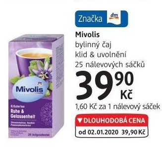 Čaj bylinný Mivolis Das Gesunde Plus