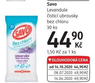 Čisticí ubrousky Savo