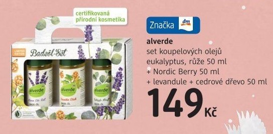 Dárková kazeta olejů do koupele Alverde