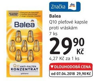 Pleťové kapsle Balea