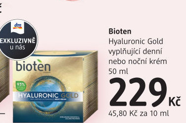 Pleťový krém Hyaluronic Gold Bioten