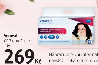 Test pro zjištění bakteriální infekce CRP Veroval