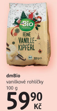 Vanilkové rohlíčky dm Bio