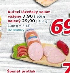 Kuřecí lázeňský salám DZ Klatovy