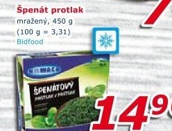 Špenátový protlak mražený Nowaco
