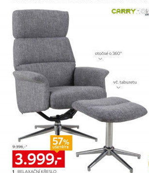 Relaxační křeslo s taburetem Carry Home