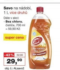 Prostředek na nádobí Savo
