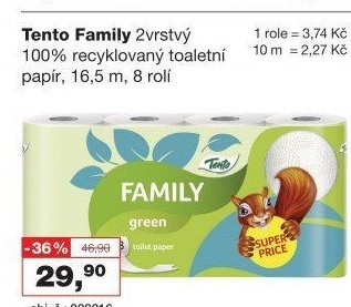 Toaletní papír 2vrstvý Family Tento