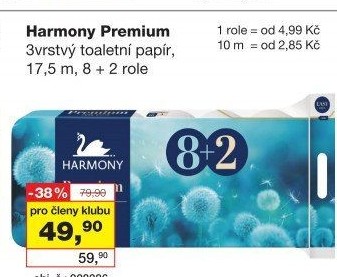 Toaletní papír 3vrstvý Premium Harmony