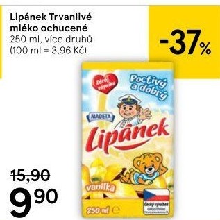 Nápoj mléko ochucené Lipánek
