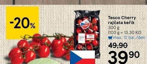 Rajčata cherry keříková Tesco