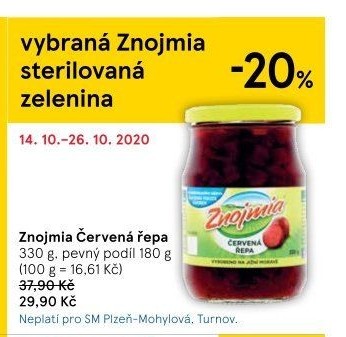 Červená řepa Znojmia