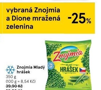 Hrášek mražený Znojmia