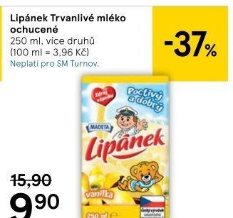 Nápoj mléko ochucené Lipánek