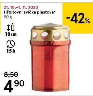 Svíčky hřbitovní s víčkem