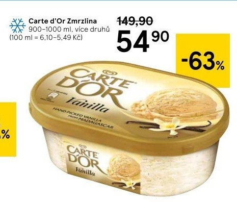 Zmrzlina ve vaničce Carte D'