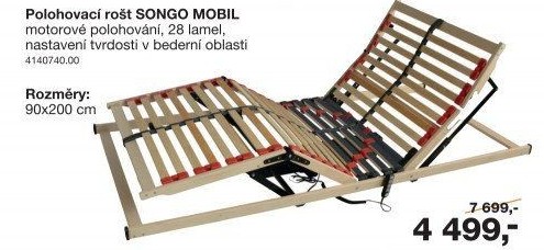 Elektricky polohovací rošt Songo Mobil