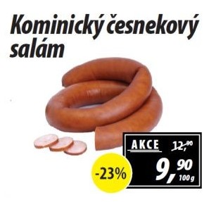 Salám kominický česnekový točený