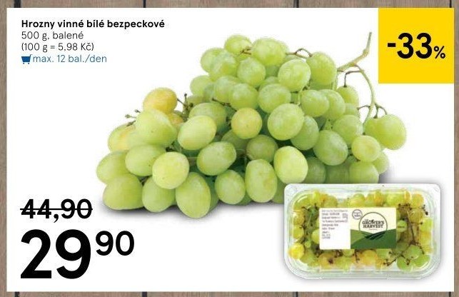 Hrozny bílé bezsemenné