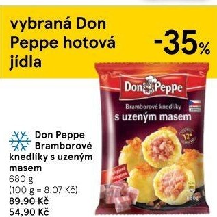 Knedlíky bramborové s uzeným masem mražené Don Peppe