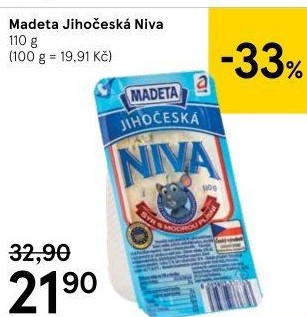 Sýr Niva Jihočeská 50% Madeta
