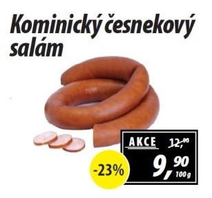 Salám kominický česnekový točený