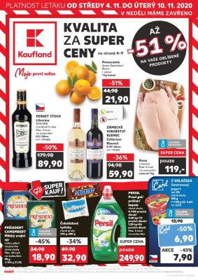 akční leták Kaufland 4.11.2020-10.11.2020