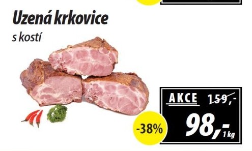 Uzená krkovice s kostí