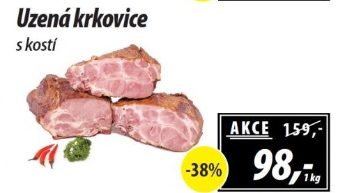 Uzená krkovice s kostí