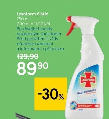Dezinfekční čistič Lysoform