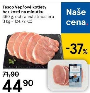 Kotleta vepřová bez kosti Tesco