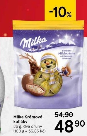 Kuličky čokoládové Milka