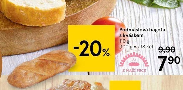 Kvásková bageta podmáslová