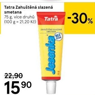 Mléko kondenzované slazené Tatra