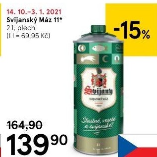 Pivo světlý ležák 11° Svijanský Máz Svijany