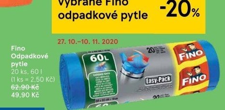 Pytle na odpadky 60 l Fino