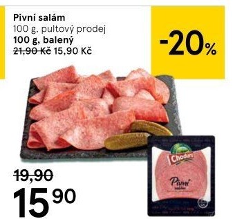 Salám pivní Beskydské uzeniny Chodura