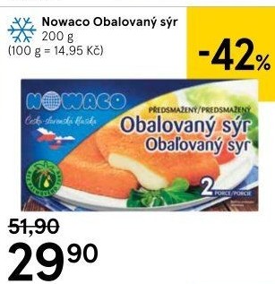 Sýr obalovaný mražený Nowaco