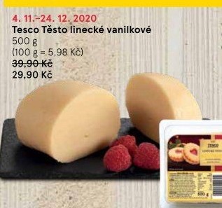Těsto linecké vanilkové Tesco
