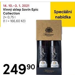 Vína Epic Collection Vinařství Mutěnice