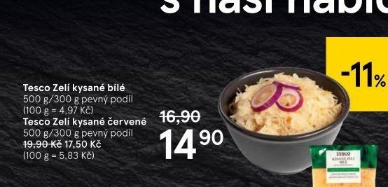 Zelí bílé kysané Tesco