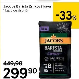 Zrnková káva Barista Jacobs
