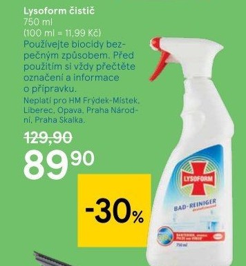 Dezinfekční čistič Lysoform