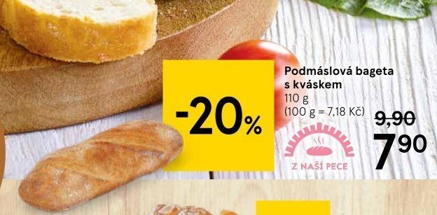 Kvásková bageta podmáslová