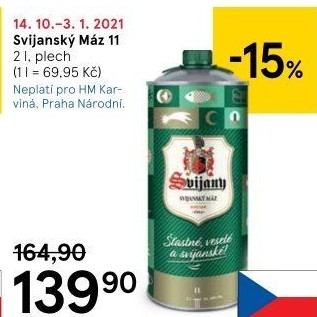 Pivo světlý ležák 11° Svijanský Máz Svijany