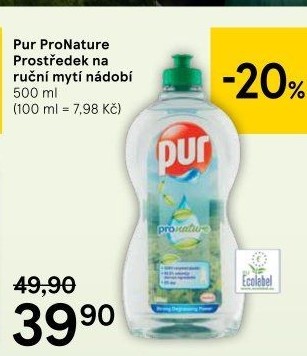 Prostředek na nádobí Pro Nature Pur