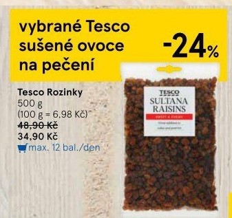 Rozinky Tesco