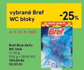 WC blok tuhý Blue Aktiv Bref