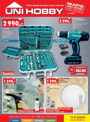 akční leták UNI HOBBY 5.11.2020-29.11.2020